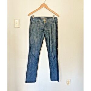 Boom Boom Jeans Juniors‎ 5 Dark Blue Low Rise Y2K Stretch Denim